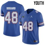 Youth Florida Gators #48 Brett DioGuardi NCAA Jordan Brand Royal Authentic Stitched College Football Jersey BVV7462IX